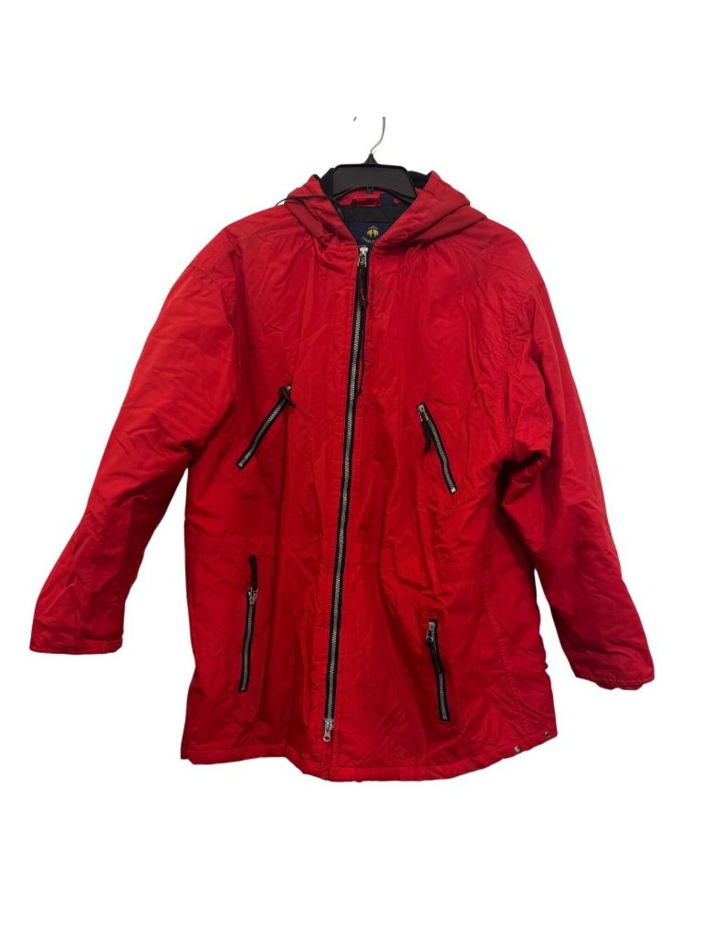 Brooks Brothers Red Hooded Jacket L Nylon Polyester Full Zip